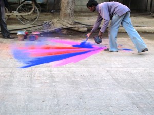 Bunte Strassenbemalung Bunte Strassenbemalung