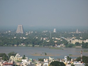 Blick nach Srirangam