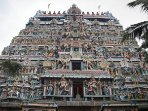 Bunter Gopuram im Chidambaram Bunter Gopuram im Chidambaram