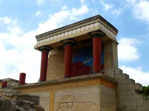 Berühmtes Stierfresko in Knossos