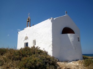 Kapelle auf der kleinen Insel vor Malia